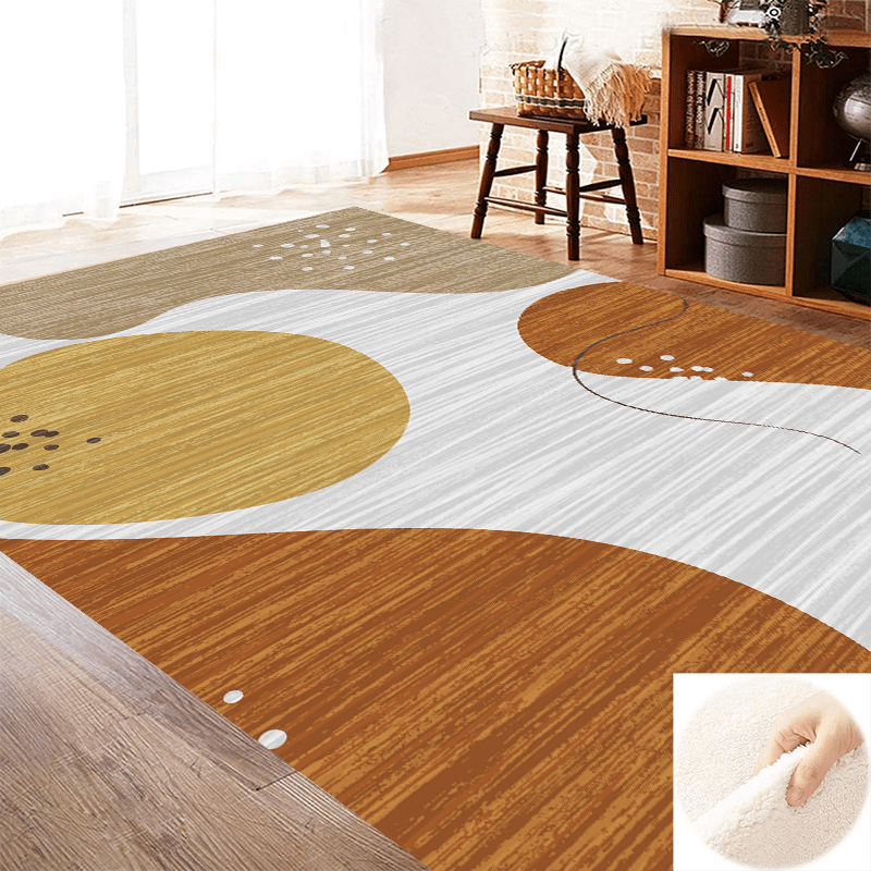 Fluffy Faux Wool Area Rug Non-slip Large Carpet for Living Room Bedroom