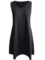 V Neck Tank Dress With Pockets