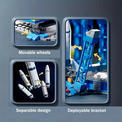 Space Ships & Rocket Launch Center Building Toy Set