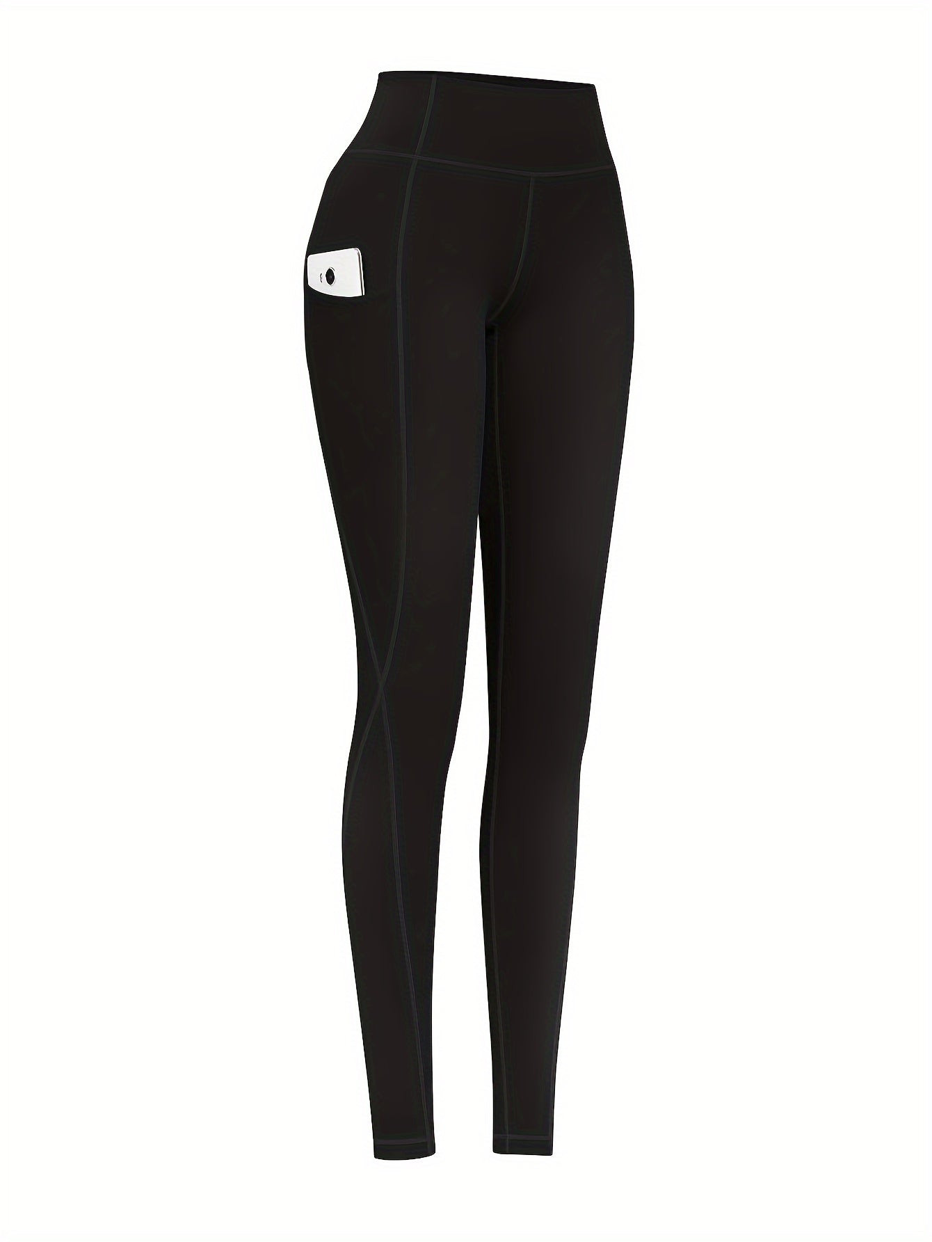 Solid High Rise Fitness Leggings