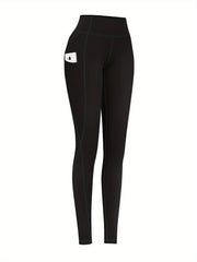 Solid High Rise Fitness Leggings