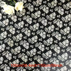 Breathable Tree Leaves Wedding Dress Lace Fabric Embroidery