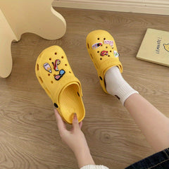Women's Cartoon Decor Clogs Non Slip Slide Sandals