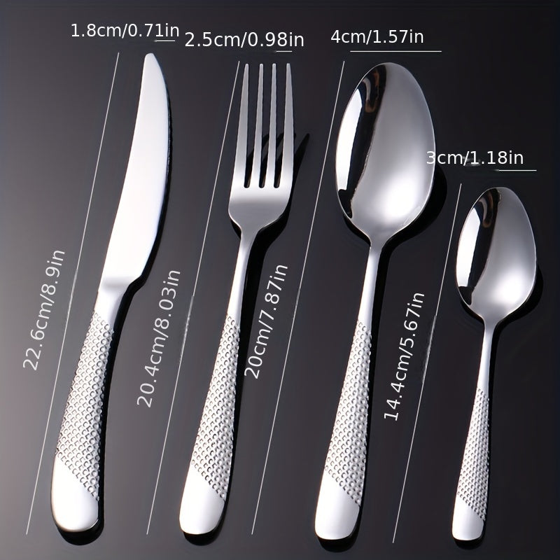 24pcs Stainless Steel Star Cutlery Set for Hotel and Restaurant Use