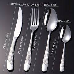 24pcs Stainless Steel Star Cutlery Set for Hotel and Restaurant Use