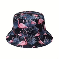 Flamingo Leaf Reversible Bucket Hat Unisex