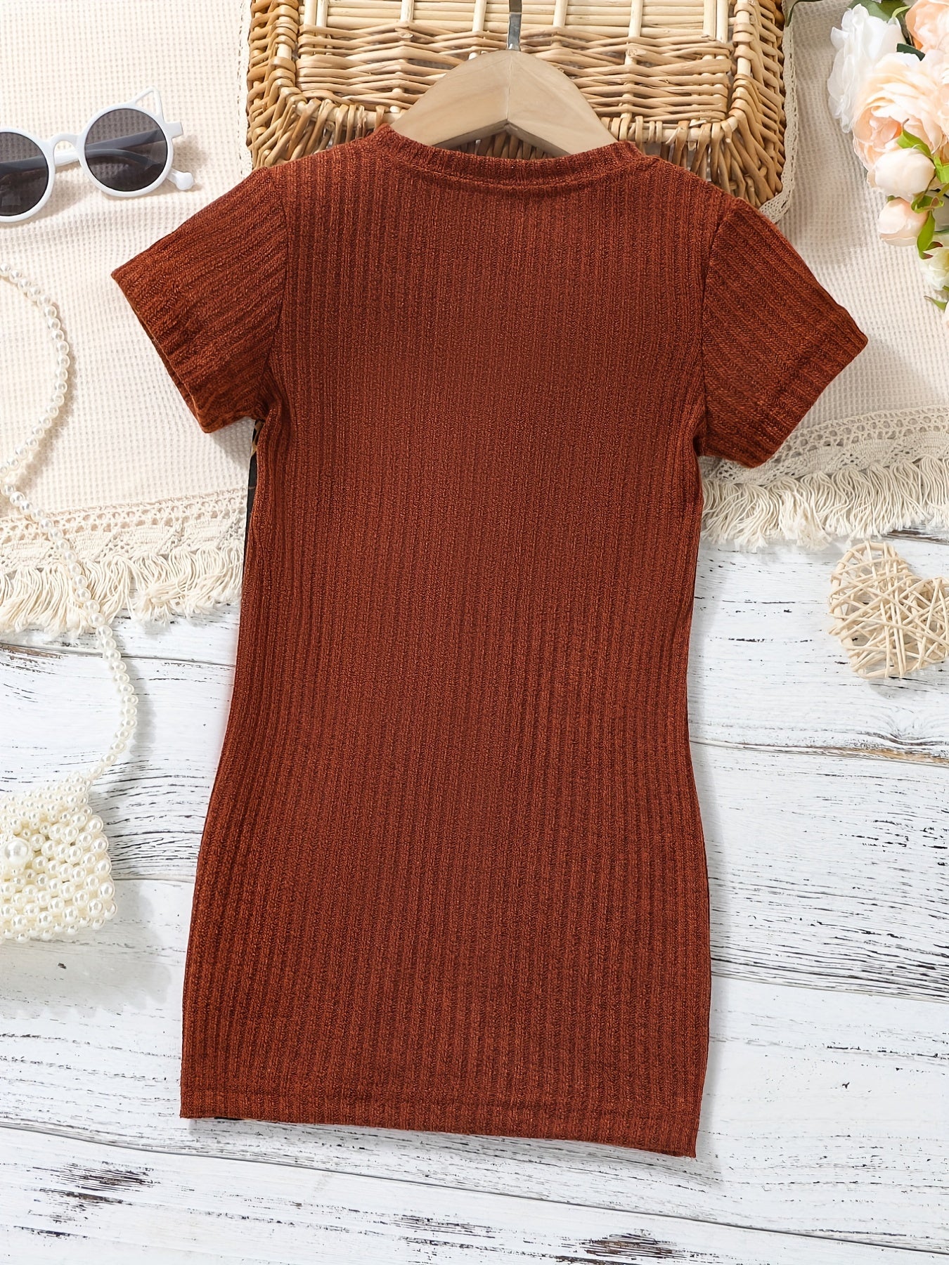 Toddler Girls Short Sleeve Leopard Casual Dress Kids Summer Clothes