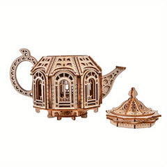Wooden 3D Teapot Puzzle Model Kit for Adults Gift