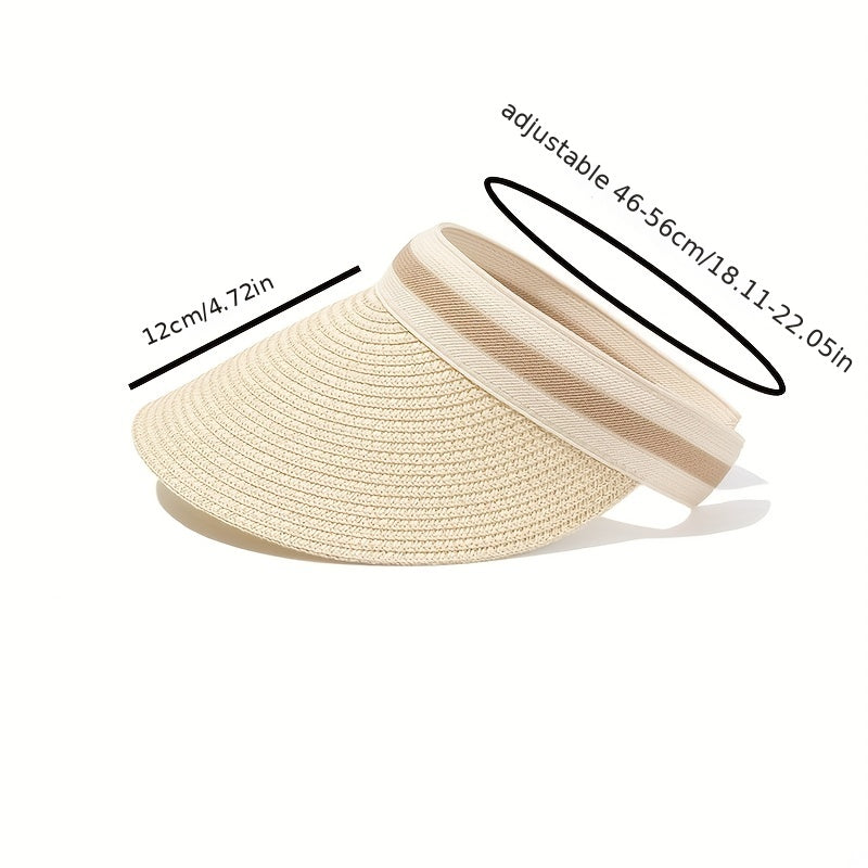 Summer Adult Sunscreen Straw Hat With Large Eaves Hat