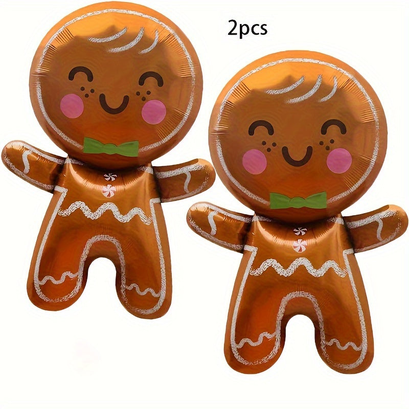 Gingerbread Man Foil Balloon Winter Theme Holiday Party Decor