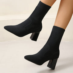 Women's Stretch Knit Ankle Boots
