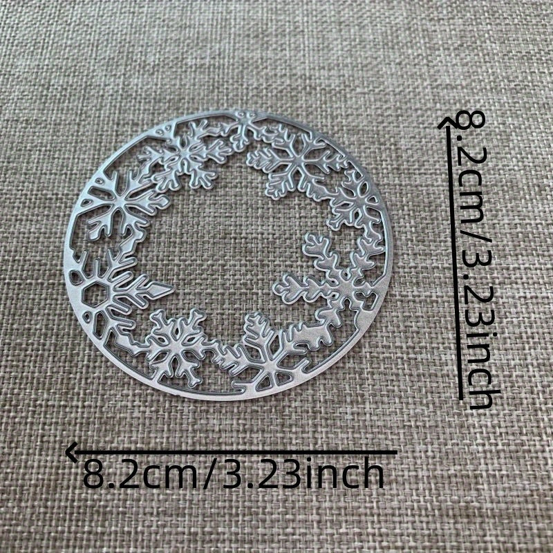Snowflake Circle Frame Metal Cutting Dies Stencil for Card Making DIY Scrapbooki