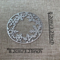 Snowflake Circle Frame Metal Cutting Dies Stencil for Card Making DIY Scrapbooki