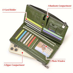 Guangzhou HUMERPAUL RFID Leather Women's Wallet Double Fold Zipper Closure