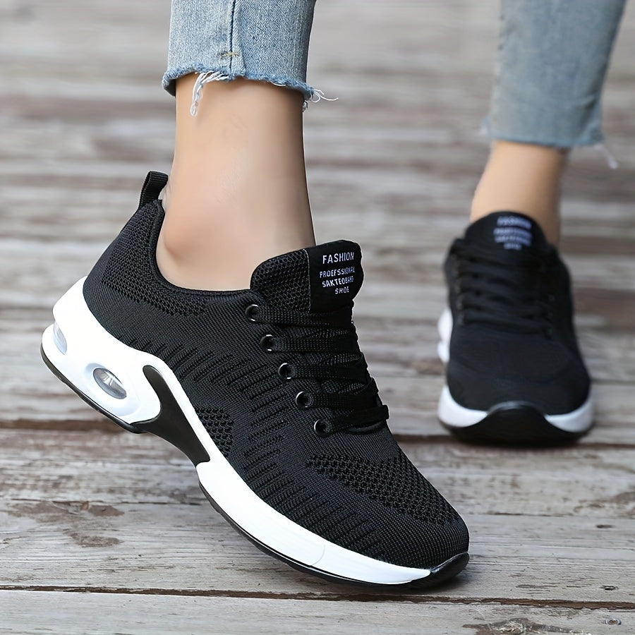 Women's Lace up Mesh Sneakers with Air Cushion