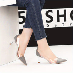 Women's Colorblock Point Toe Stiletto Heel Shoes