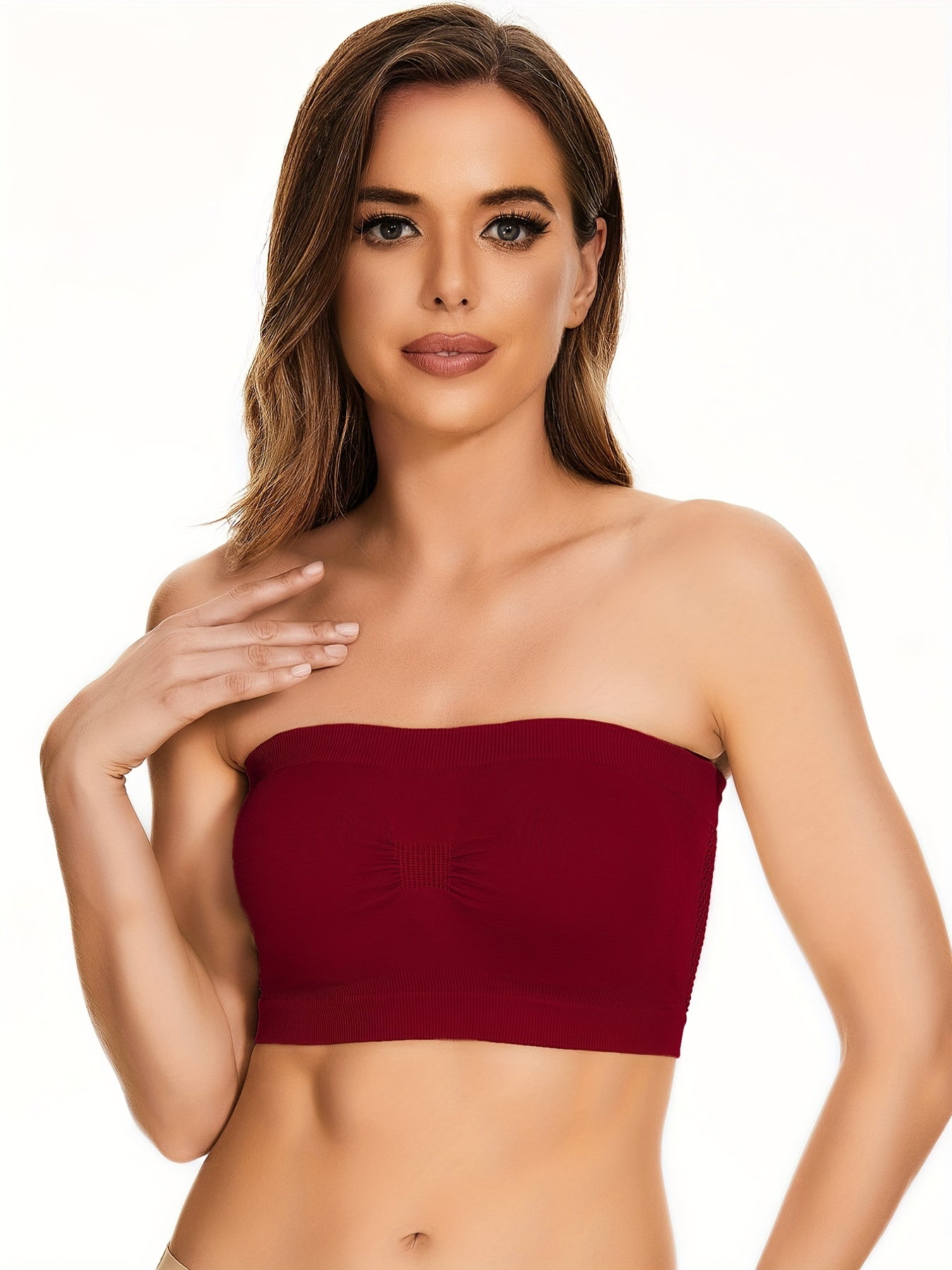 3pcs Strapless Bandeau Bras Comfy & Breathable Women's Lingerie