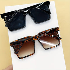 2pairs Large Frame Rimless Sunglasses for Couples