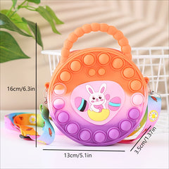 Girls Silicone Rabbit Messenger Bag Coin Purse Anti Anxiety Toys