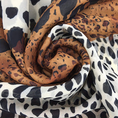 Leopard Block Scarf Women Warm Neckerchief Stylish Vintage Chiffon