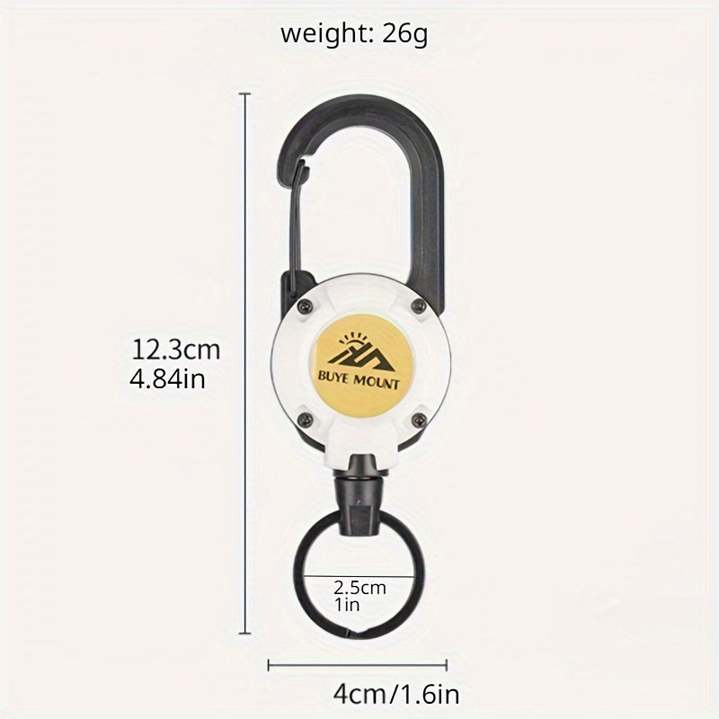 Multifunctional Keychain Telescopic Buckle with Wire Rope Anti-lost Retractable