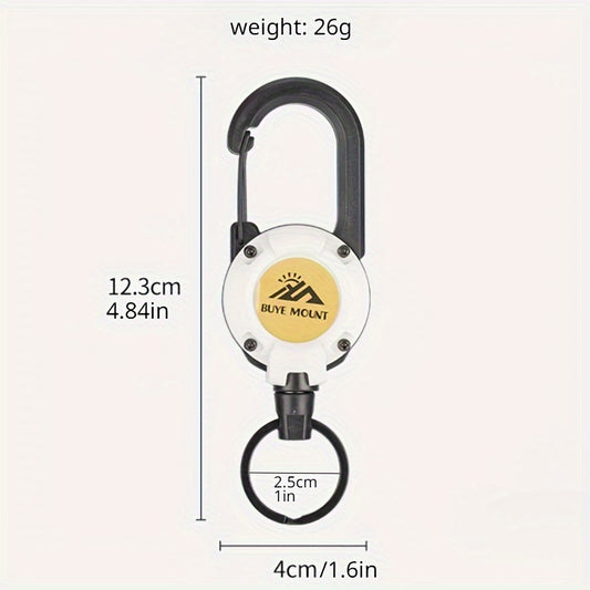 Multifunctional Keychain Telescopic Buckle with Wire Rope Anti-lost Retractable
