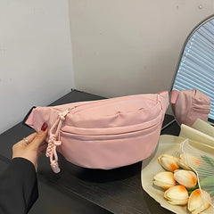 Canvas Casual Waist Bag Women's Sports Fanny Pack for Outdoor Activities