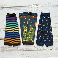 Kids Leg Warmer Colorful Stripe Letter Cartoon Bear Child Leg Warmers