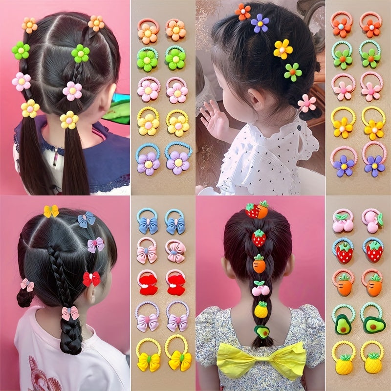 Children's Cartoon Elastic Hair Tie - Safe for Girls