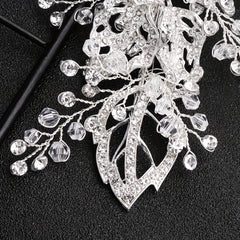 Rhinestone Flower Hair Comb Bridal Wedding Headwear Hair Styling Accessory