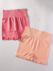 2pcs Solid Sports Shorts Stretchy Sexy Summer Fitness Workout Yoga Shorts