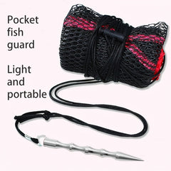 Portable Fish Protection Net Bag Oxford Edge Drawstring Fish Mesh Guard