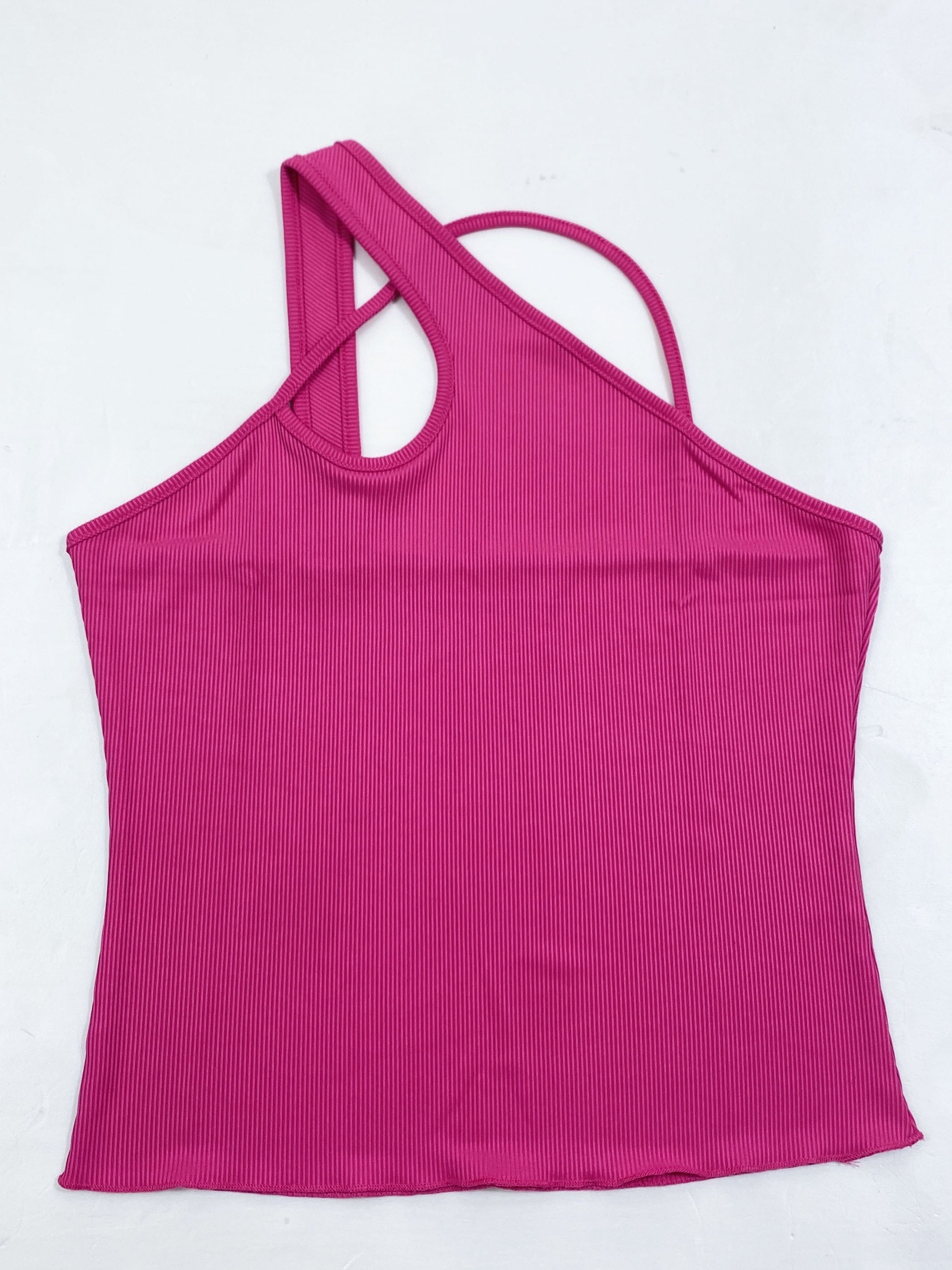 Sexy Asymmetrical Criss Cross Sleeveless Top