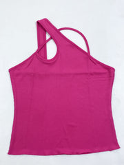 Sexy Asymmetrical Criss Cross Sleeveless Top
