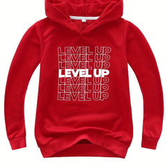 LEVEL UP Boys Hooded Sweatshirt Spring Fall Kids Clothing