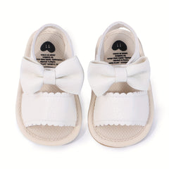 Bowknot Breathable Open Toe Sandals For Baby Girls Lightweight Anti Slip Sandals