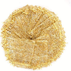 100pcs Golden Organza Gift Bags Drawstring for Wedding Party