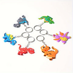 6pcs Dinosaur Keychain Pendant Party Small Gift
