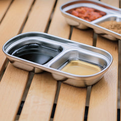 1pc Stainless Steel Seasoning Dish for Home Outdoor Camping