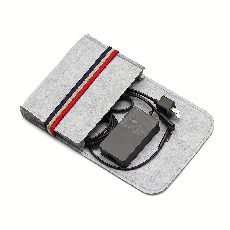 Portable Storage Bag Button Elastic Band Charging Travel Storage Bag