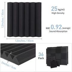 36pcs Acoustic Sound Absorbing Cotton for Recording Room