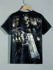 Men's 3D Skeleton Tee for Summer Activities
