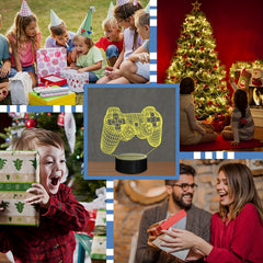 3D Gamepad Lamp Night Light 16 Colors Changing Remote Gamer Gift Kids Bedroom