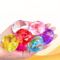 Acrylic Gemstone Pirate Chest Diving Pool Toy Set