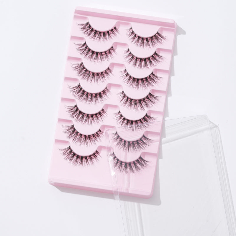 Cat Eye Lashes Winged End Eyelashes - Natural Wispy Long Crisscross Extension