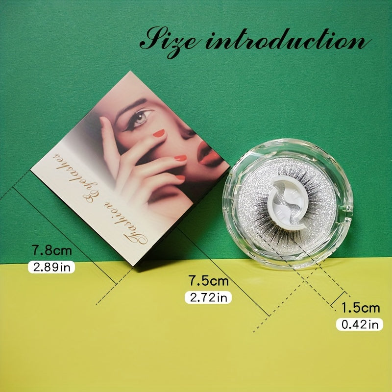 Reusable Adhesive False Eyelashes No Glue Lashes Easy to Apply