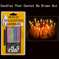 10pcs Magic Candles Birthday Holiday Party Pranks Toys
