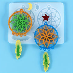 Dream Catcher Silicone Mold Resin Casting DIY Decoration Key Chain Earrings Neck
