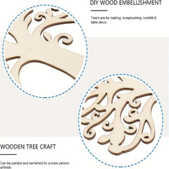 10pcs Wooden Tree Embellishments DIY Crafts