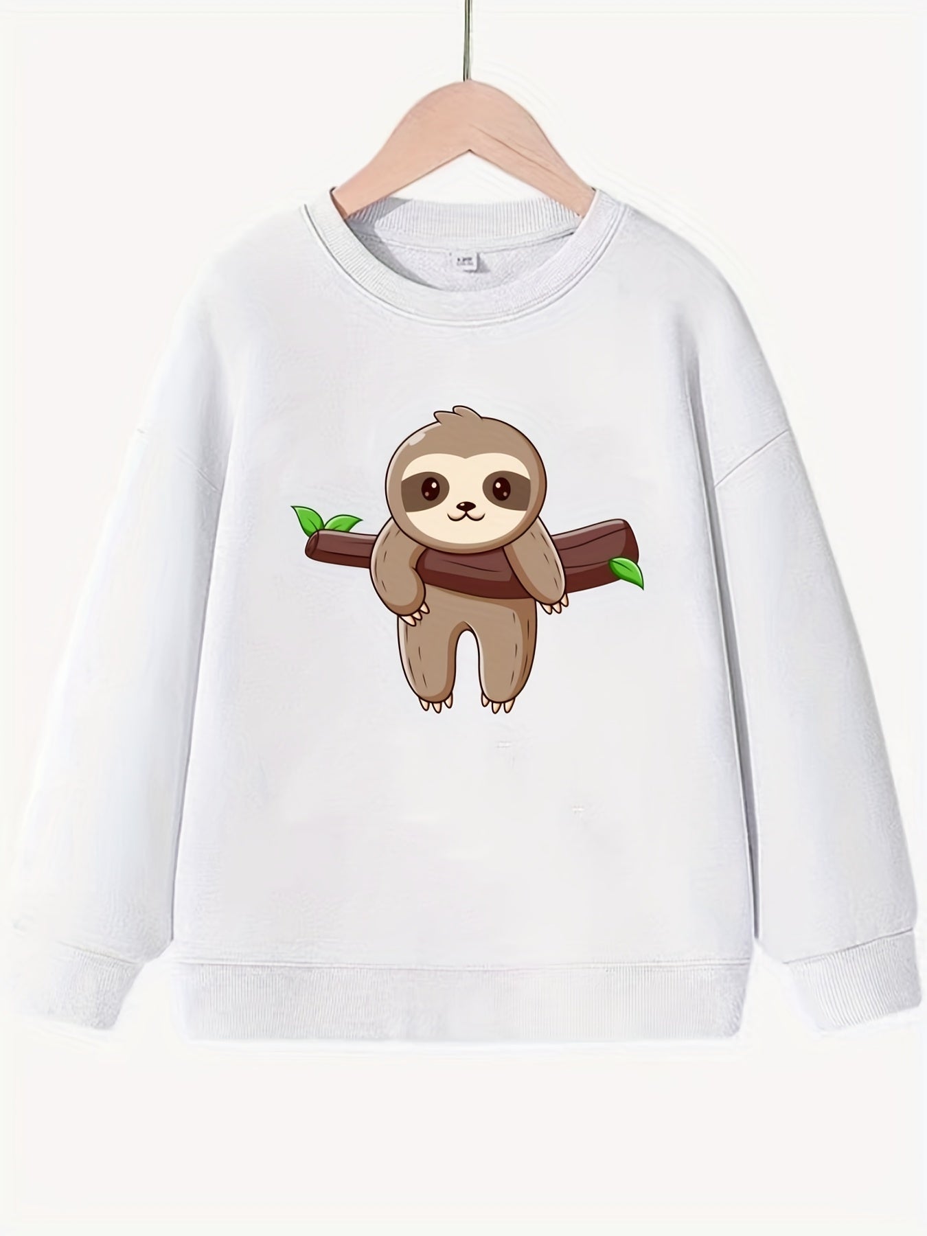 Cartoon Monkey Pattern Smart Sweatshirt For Girls